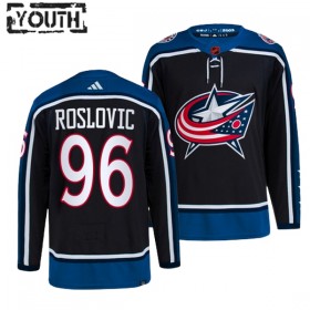 Columbus Blue Jackets tröja Jack Roslovic 96 Adidas 2022-23 Svart Reverse Retro 2.0 Authentic - NHL Tröjor Barn